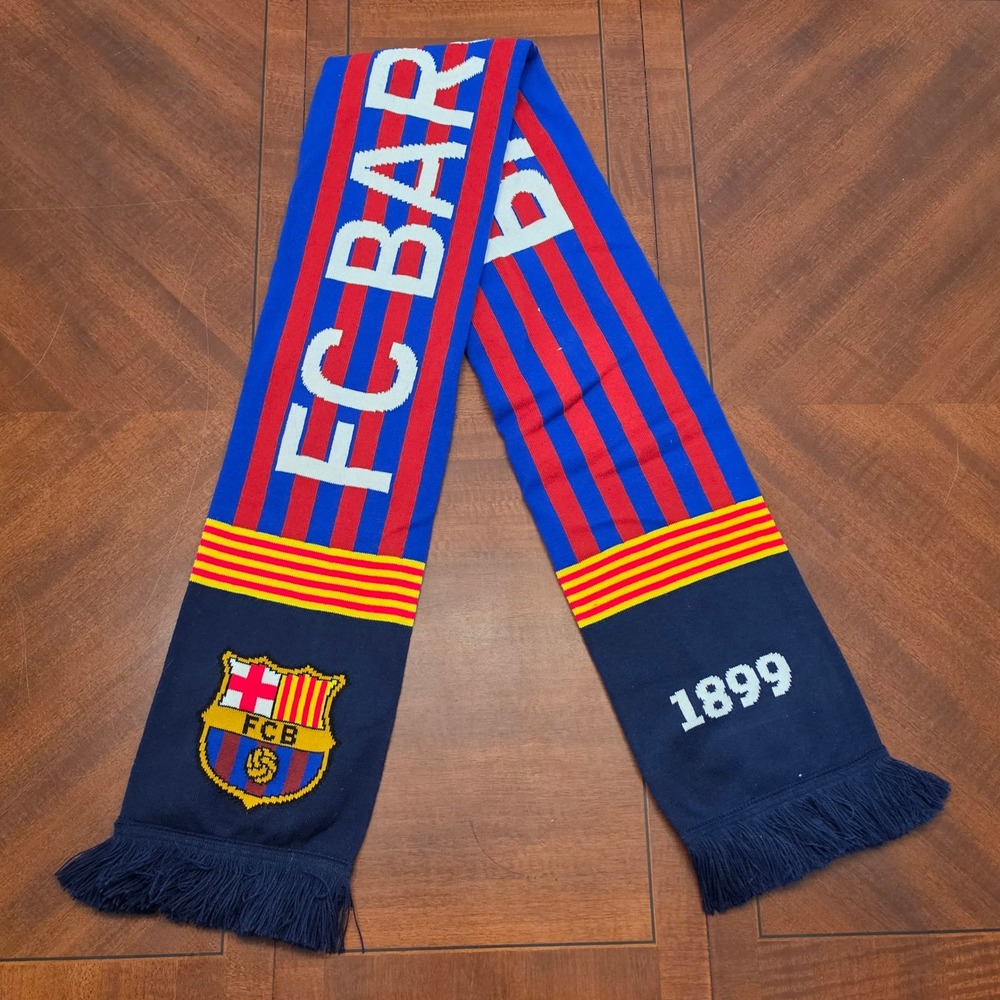 FC Barcelona Scarf Blue FCB Barca Soccer Futbol Fan Scarf 1899 La Liga Gear